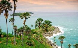 Ánh hoàng hôn rực rỡ ở mũi Promthep Cape