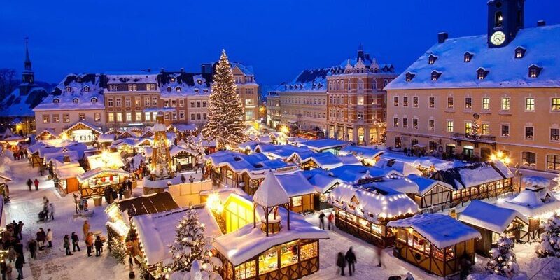 Mùa đông Châu Âu mùa tuyết rơi