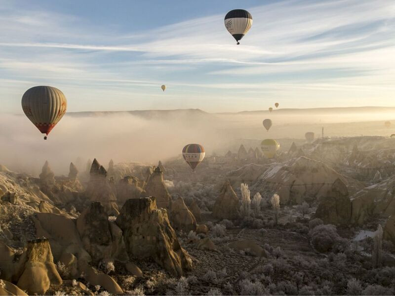 Sương dày ở Cappadocia gây hạn chế tầm nhìn khi bay Sương dày ở Cappadocia gây hạn chế tầm nhìn khi bay